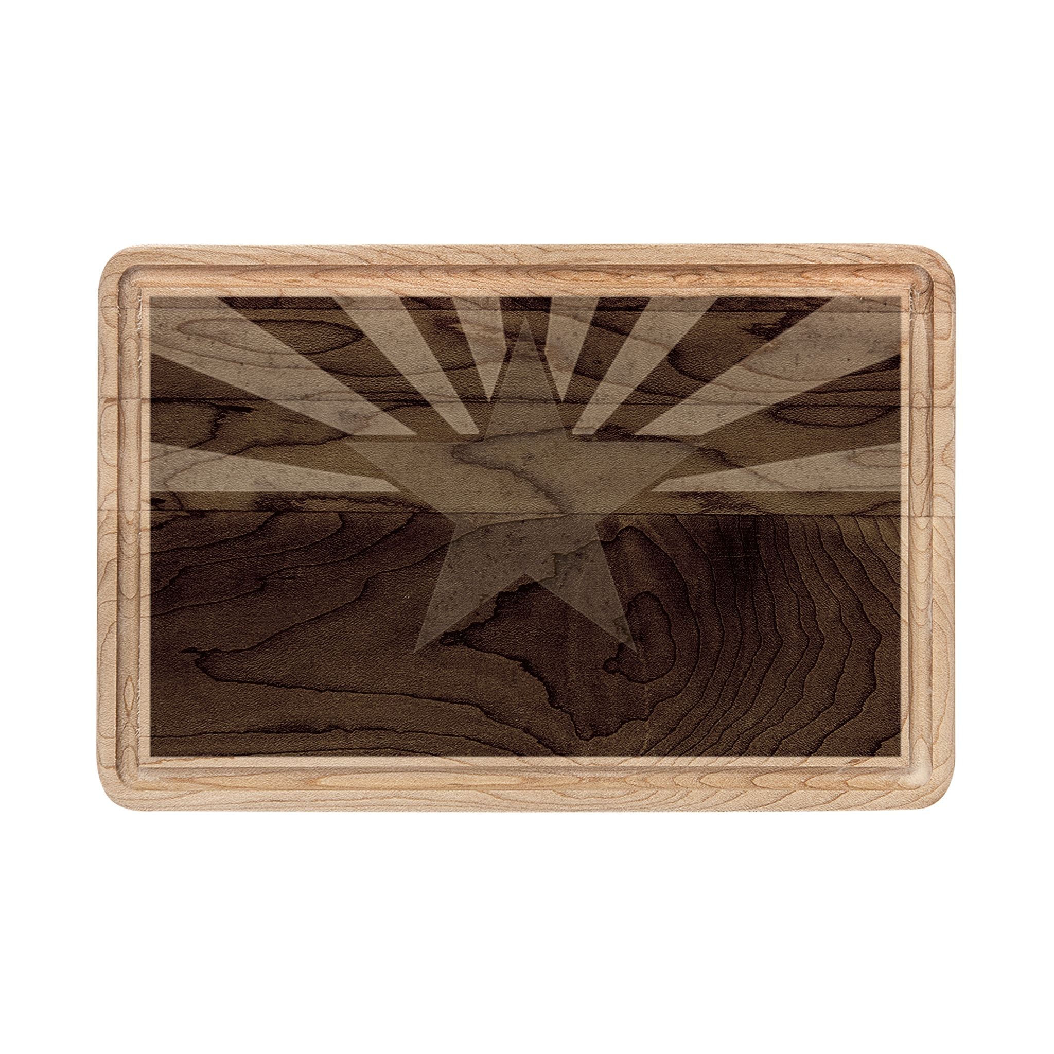 Engraved Desert Scene Cutting Board — lifestyle view