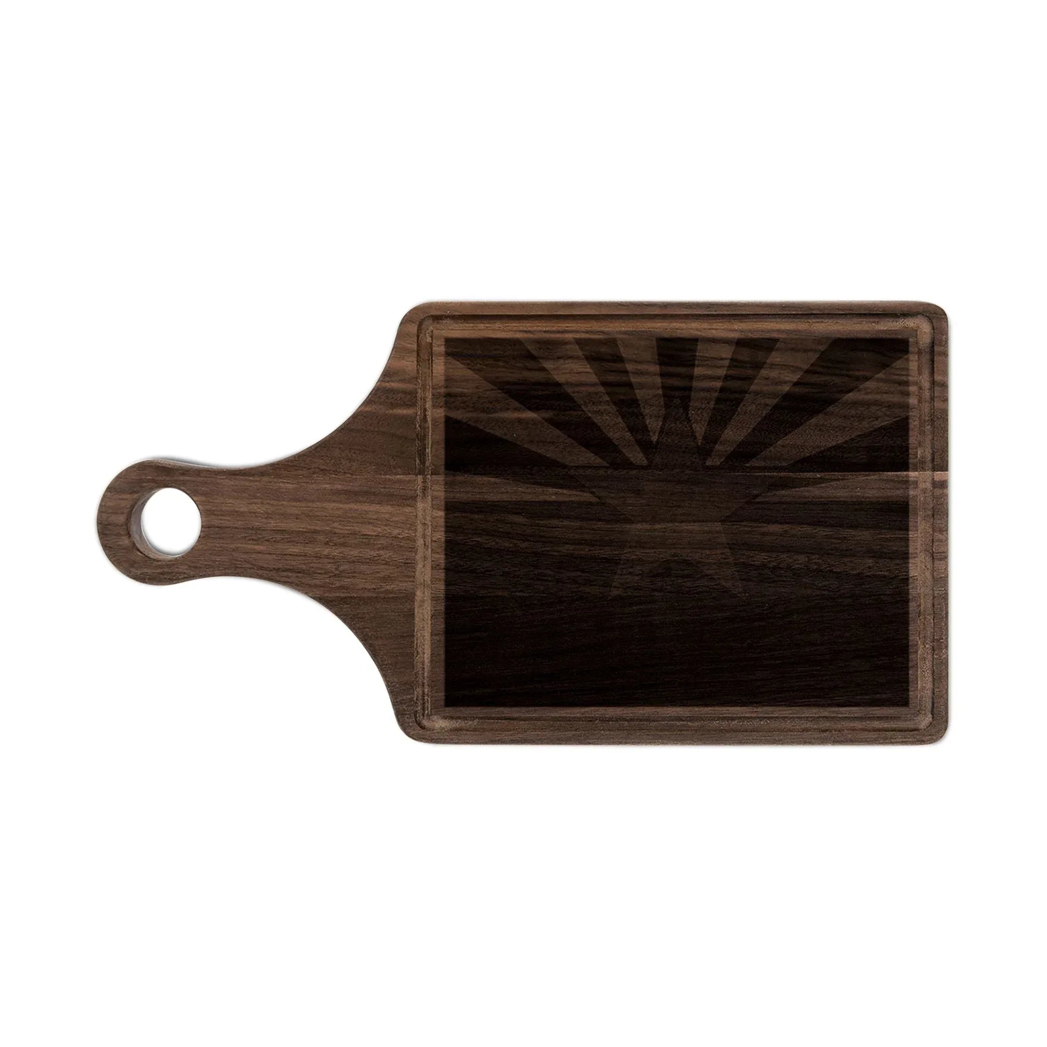 Engraved Desert Scene Cutting Board — back view 2