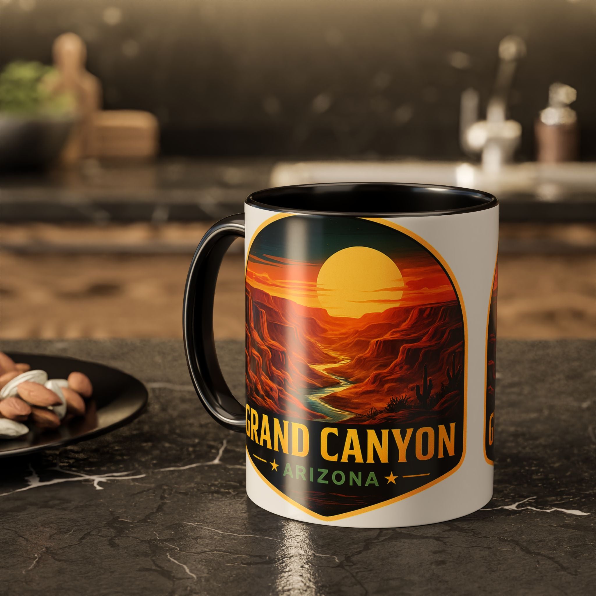 Grand Canyon Sunset Mug — Arizona Travel Coffee Cup (11oz/15oz) — side view