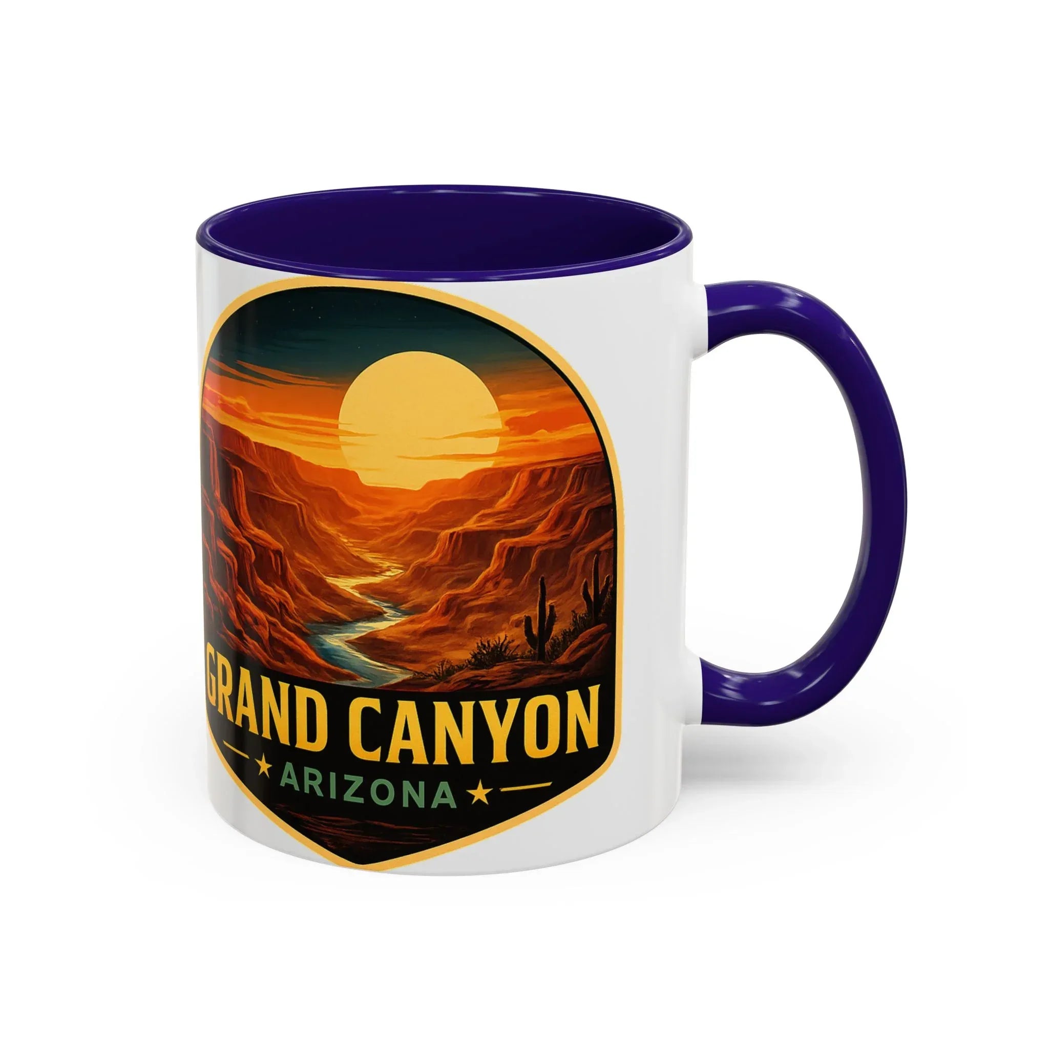 Grand Canyon Sunset Mug — Arizona Travel Coffee Cup (11oz/15oz) — lifestyle view