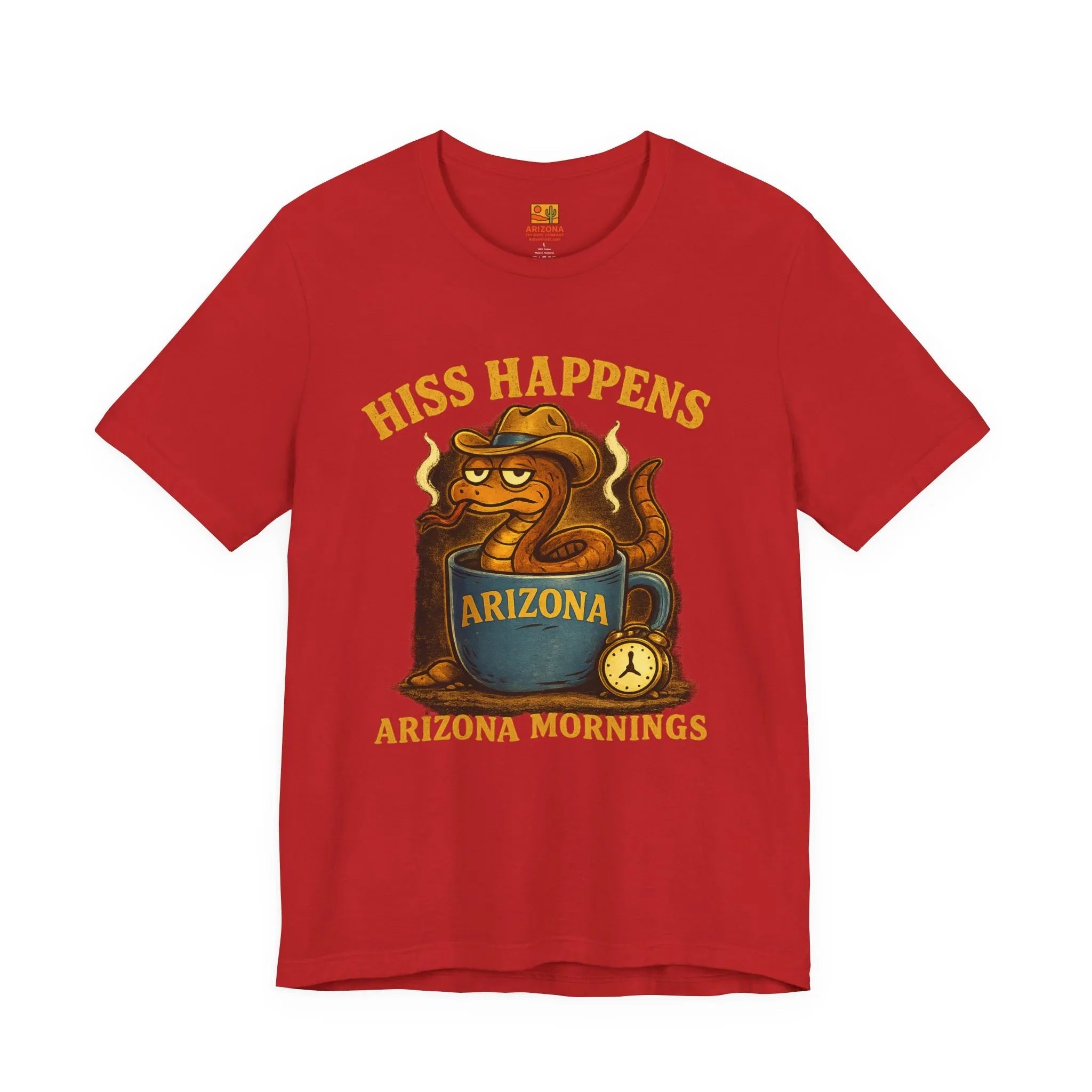 Hiss Happens Arizona Mornings T-Shirt — front view 2