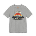 I Love Flagstaff Retro Mountain T‑Shirt — Flagstaff, AZ Travel Tee — front view 2
