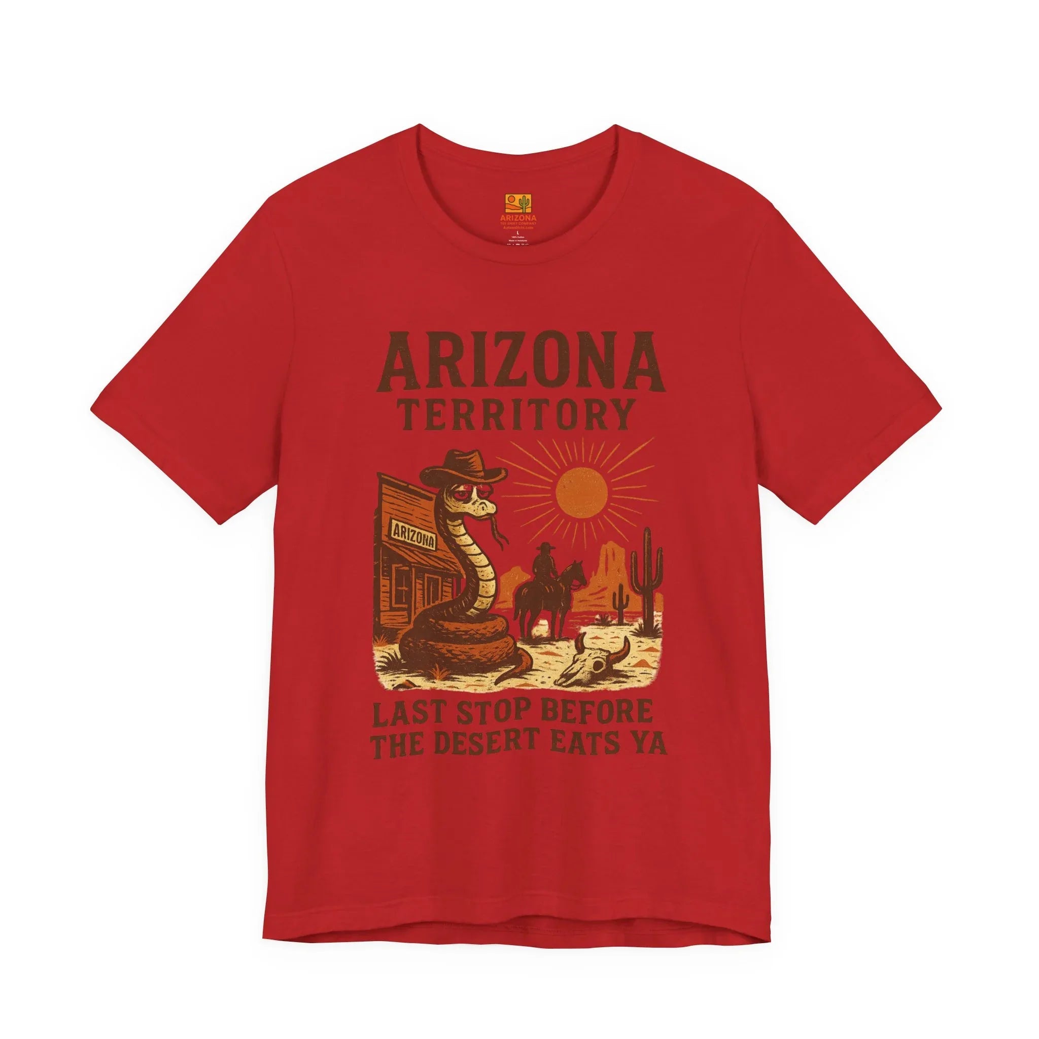 “Last Stop Before the Desert Eats Ya” — back view