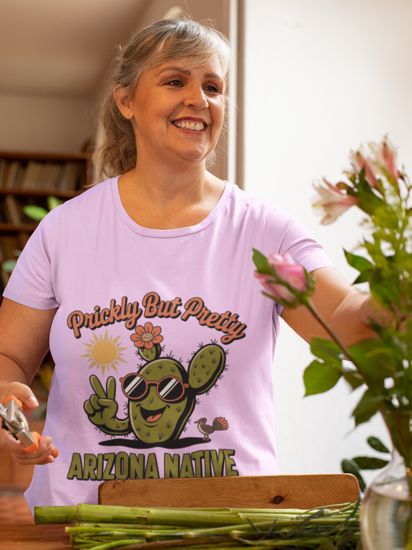 'Prickly But Pretty' Cactus Tee — detail view