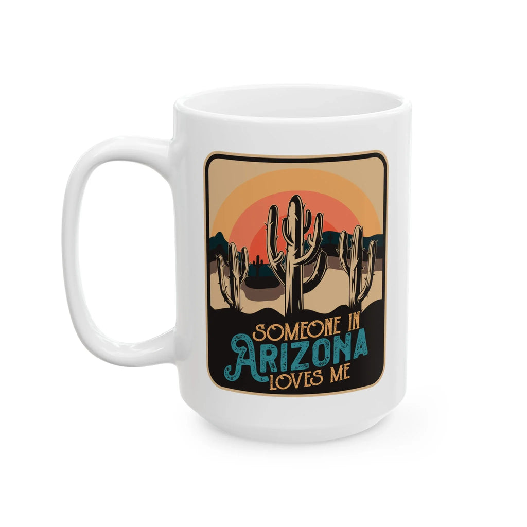 Retro Desert Landscape Coffee Cup — side view 2
