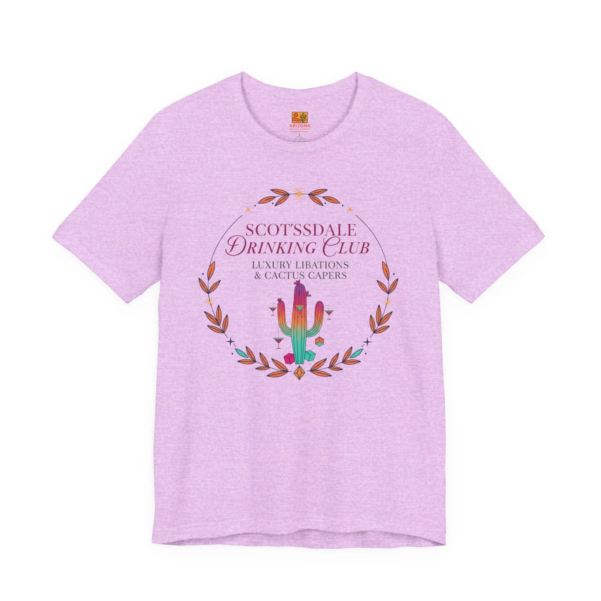 Scottsdale Drinking Club Tee — Cactus & Cocktail Graphic T-Shirt — lifestyle view