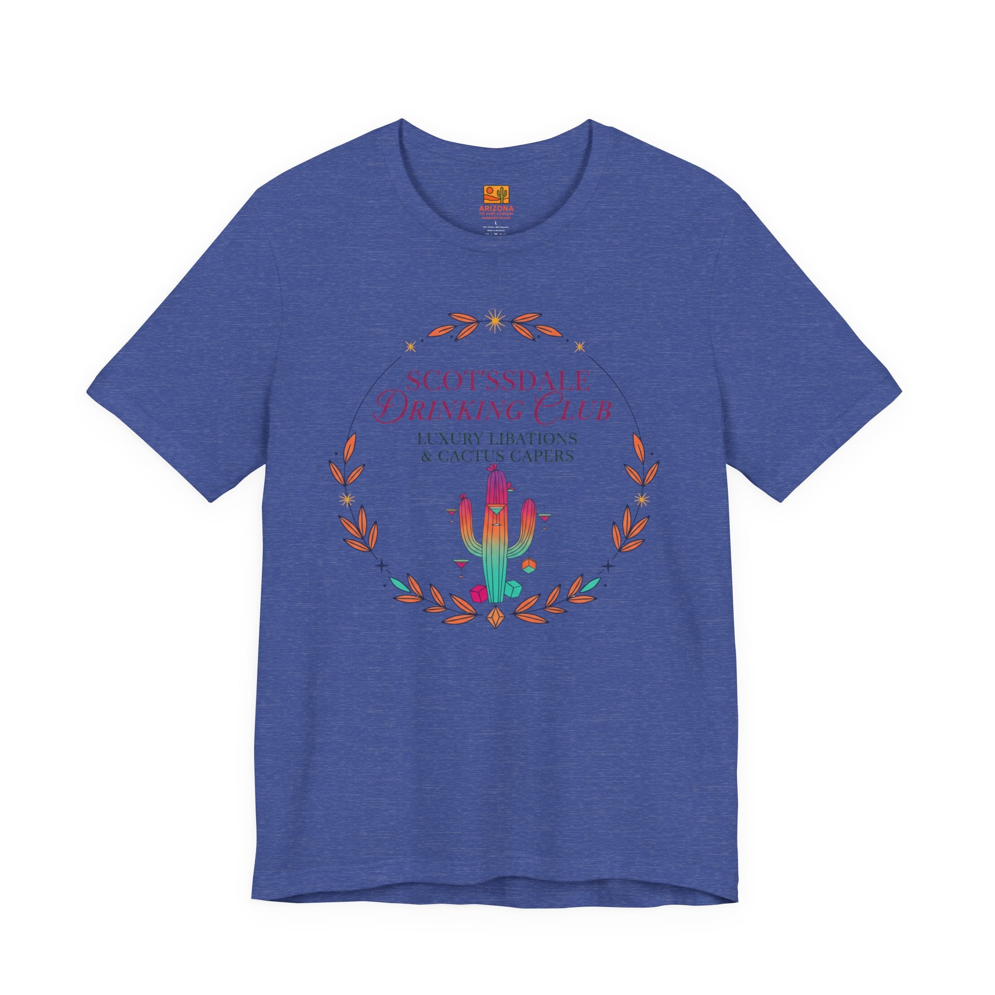 Scottsdale Drinking Club Tee — Cactus & Cocktail Graphic T-Shirt — detail view 2