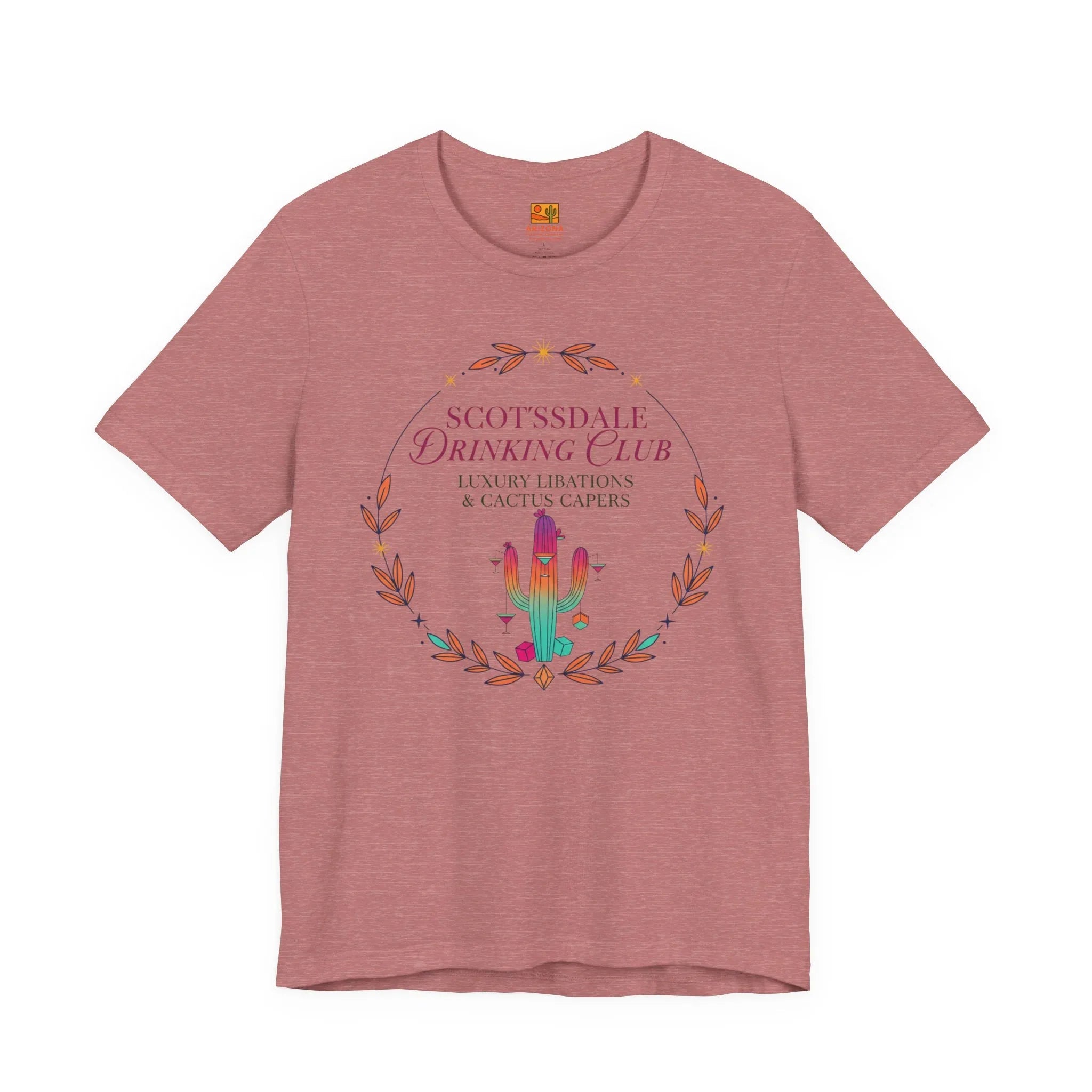Scottsdale Drinking Club Tee — Cactus & Cocktail Graphic T-Shirt — lifestyle view 2