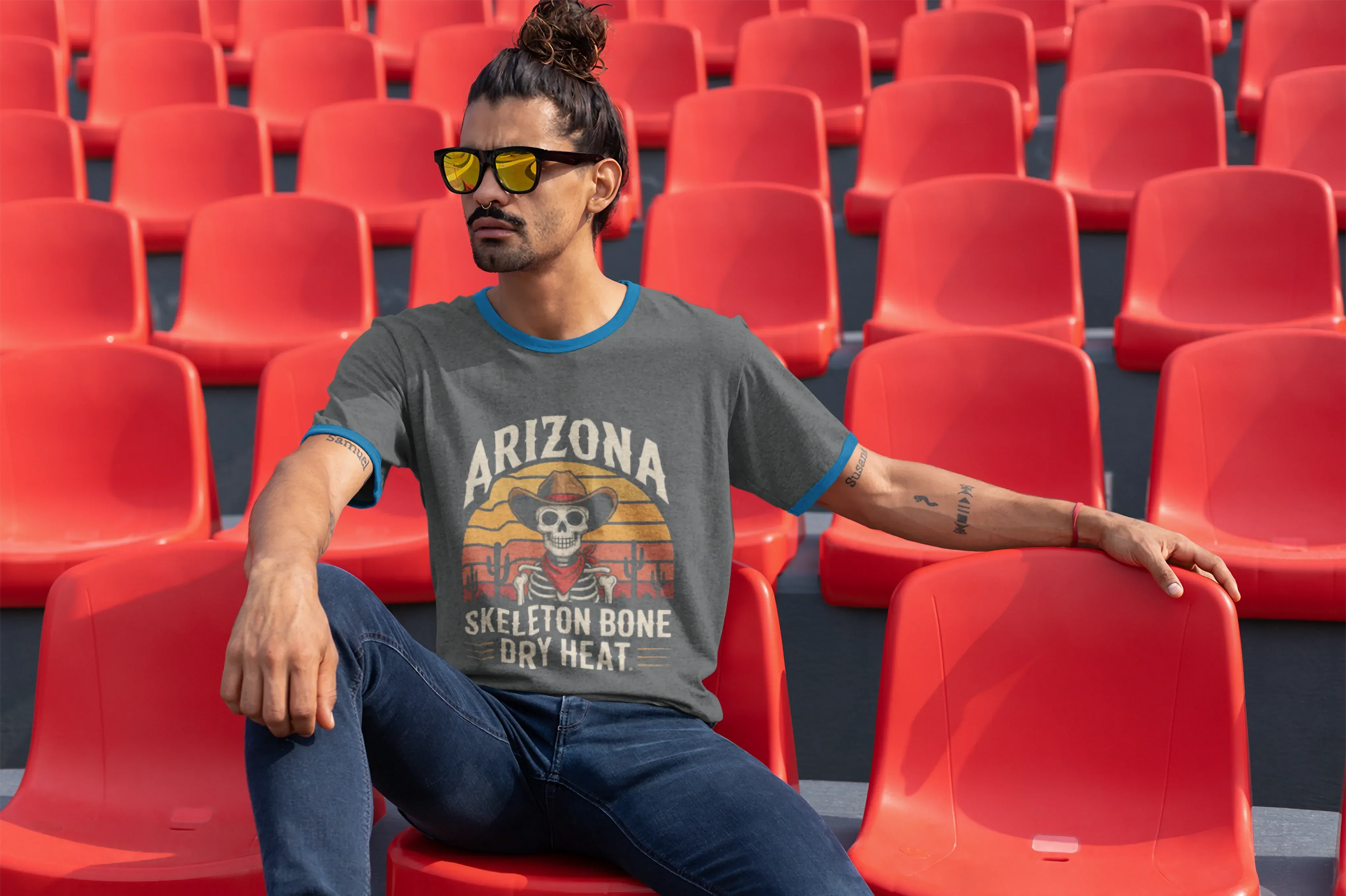 "Skeleton Bone Dry Heat" - Arizona Tee Shirt Company