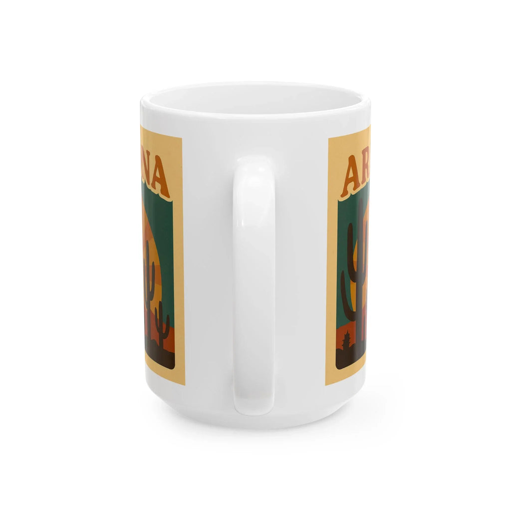 Vintage Cactus Sunset Ceramic mug — alternate view