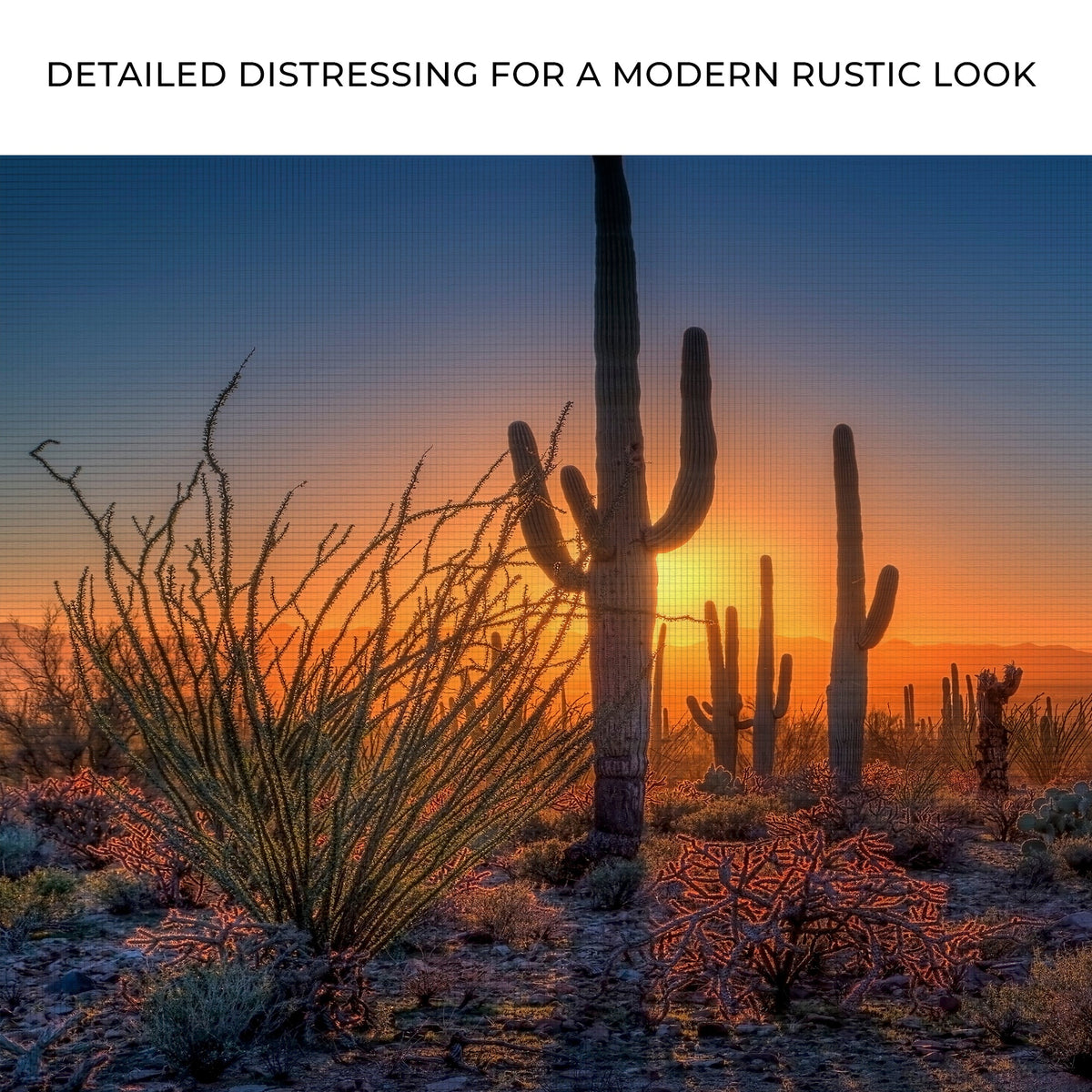 Desert Dusk canvas wall art in warm desert sunset tones, view 4